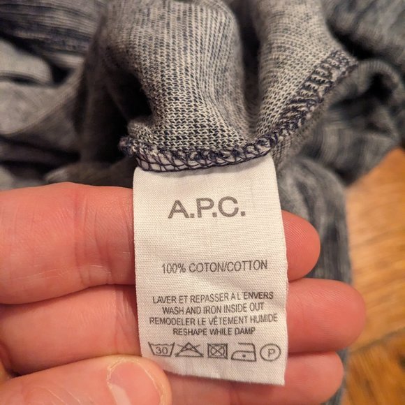 APC Terrycloth Blue/White Sweatshirt size L - Picture 6 of 6